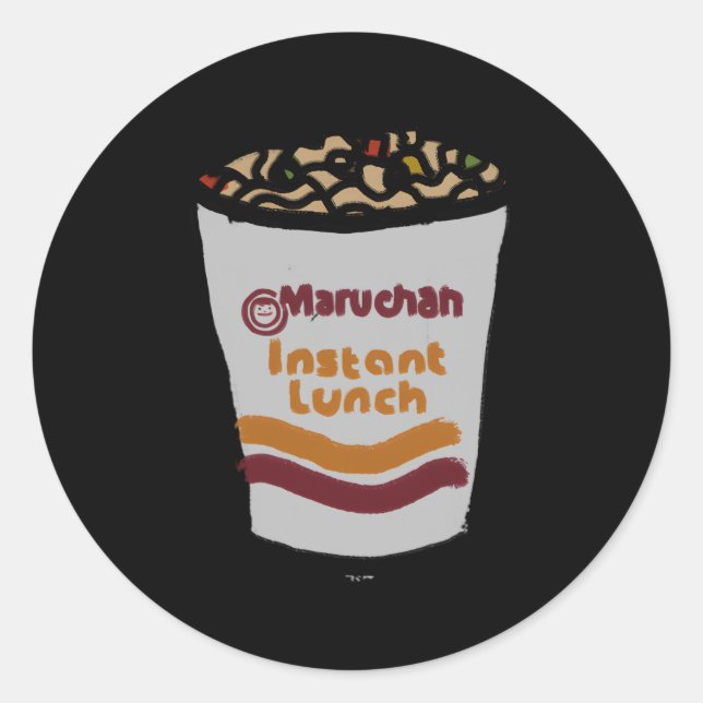 Maruchan Instant Lunch Ra Noodle Doodle Classic Round Sticker (Front)