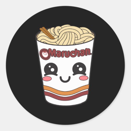 Maruchan Ra Noodle Cup Face Classic Round Sticker