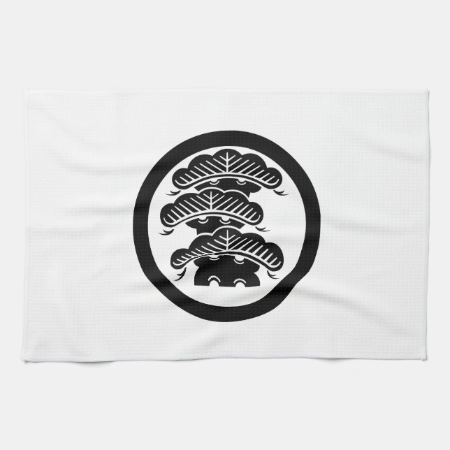 Maruni arashitsuki hidari sangai matsu kitchen towel (Horizontal)