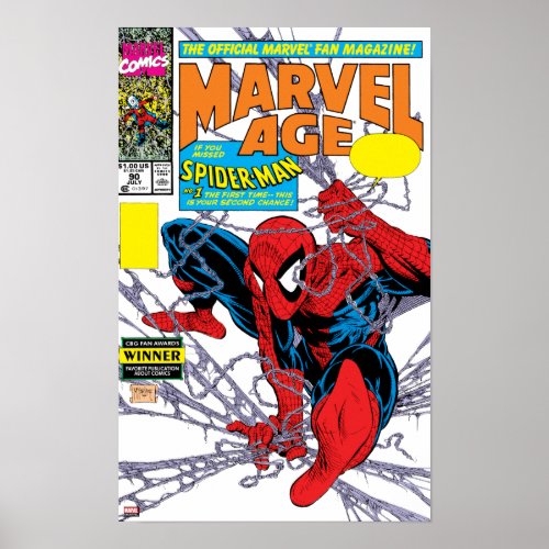Marvel Age 90 Spider_Man Comic Cover Poster