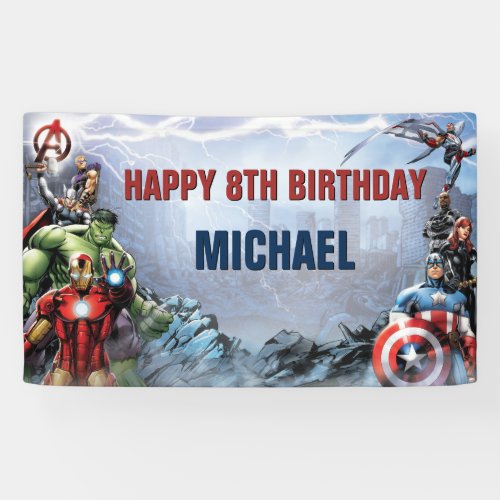 Marvel  Avengers _ Birthday Banner
