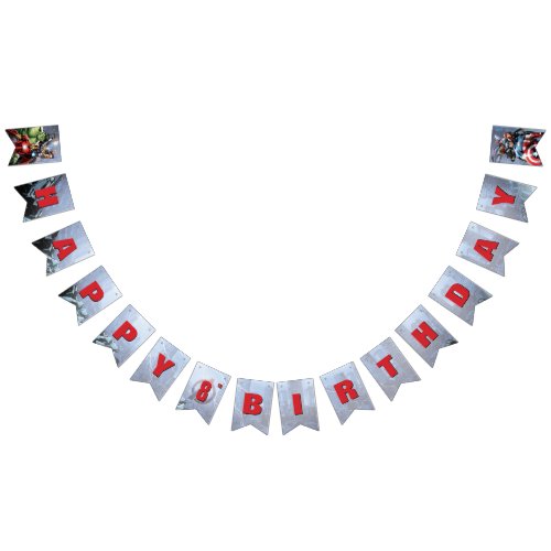 Marvel  Avengers _ Birthday Bunting Flags