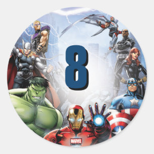 Marvel   Avengers - Birthday Classic Round Sticker