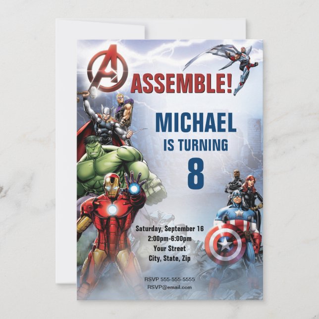 Marvel | Avengers - Birthday Invitation (Front)
