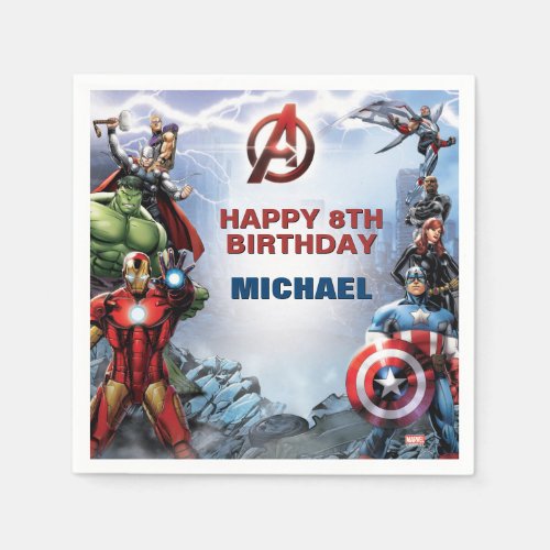 Marvel  Avengers _ Birthday Napkins