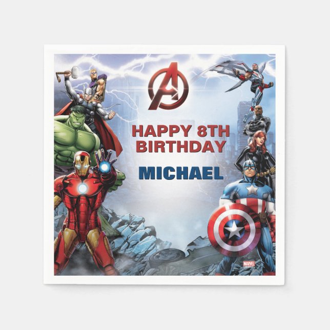 Marvel | Avengers - Birthday Napkins (Front)