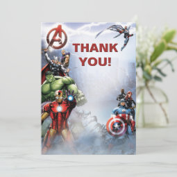 Marvel | Avengers - Birthday Thank You Card | Zazzle