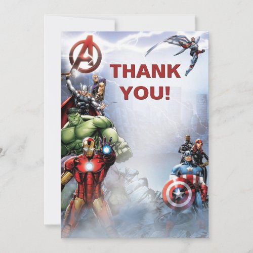 Marvel  Avengers _ Birthday Thank You Card