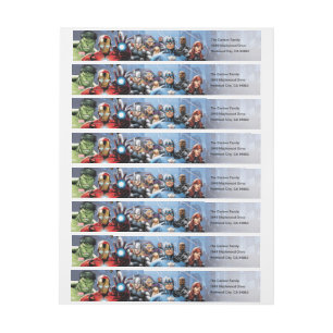 Marvel Avengers - Birthday Wrap Around Label