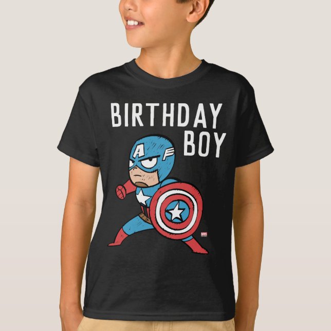 Marvel | Avengers Captain America - Birthday T-Shirt (Front)