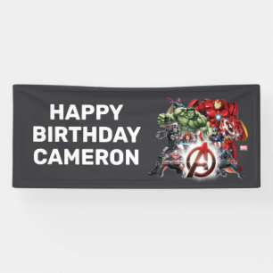 Marvel Avengers - Chalkboard Birthday Banner