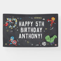Marvel | Avengers Chalkboard Birthday Banner