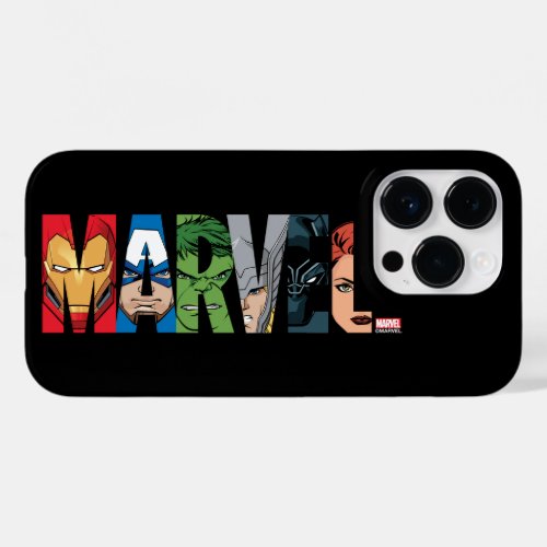 Marvel Avengers Face Letter Logo Case_Mate iPhone 14 Pro Case