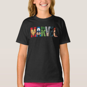 Marvel Avengers Face Letter Logo T-Shirt