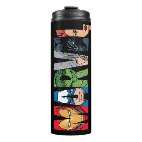 Marvel Avengers Face Letter Logo Thermal Tumbler