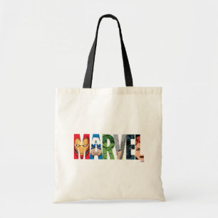 Marvel Avengers Face Letter Logo Tote Bag