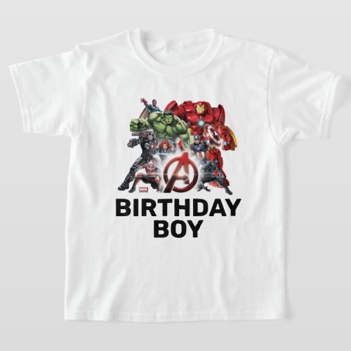 Marvel  Avengers _ Personalized Birthday Boy T_Shirt
