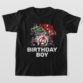 Marvel | Avengers - Personalized Birthday Boy T-shirt by avengersclassics at Zazzle