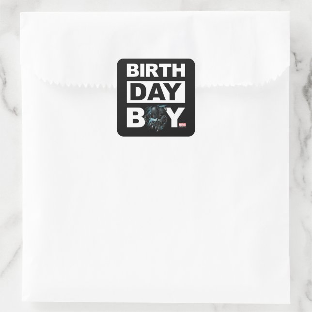 Marvel | Black Panther - Birthday Square Sticker (Bag)