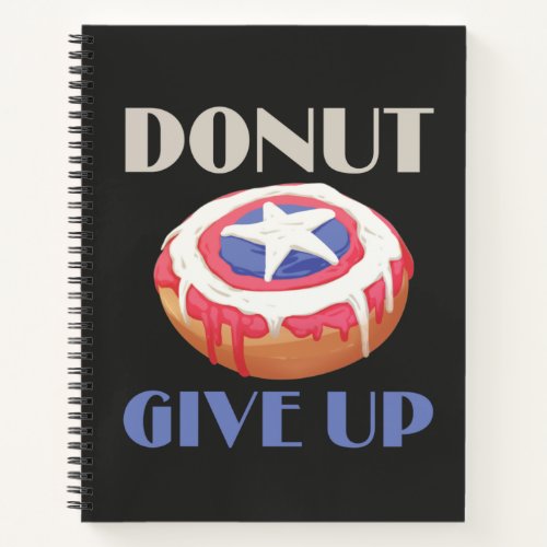 Marvel  Captain America Shield Donut Give Up Notebook