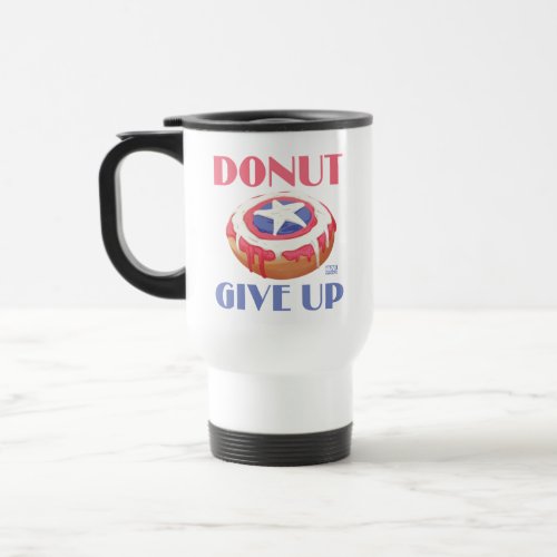 Marvel  Captain America Shield Donut Give Up Travel Mug
