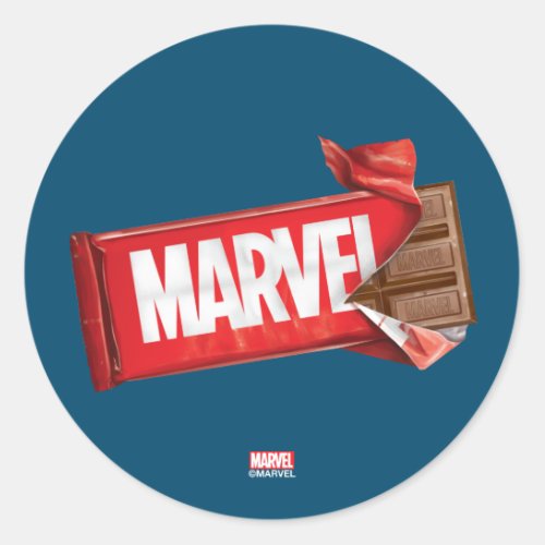 Marvel  Chocolate Bar Logo Classic Round Sticker