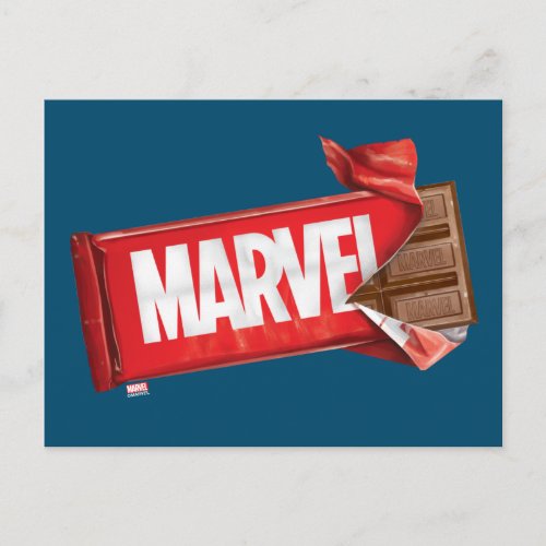 Marvel  Chocolate Bar Logo Postcard