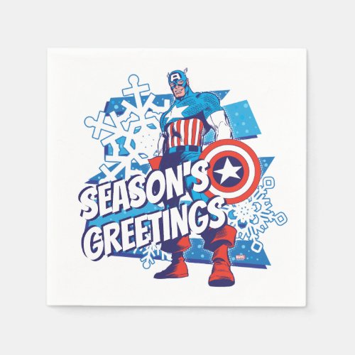 Marvel Classics  Captain America Snow Graphic Napkins