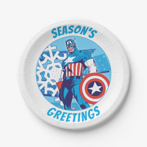Marvel Classics  Captain America Snow Graphic Paper Plates