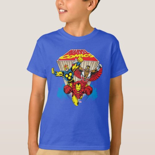 Marvel Comics Flying Super Heroes T_Shirt