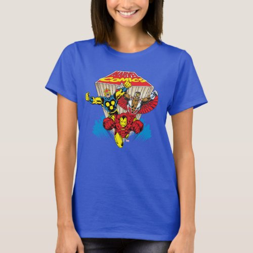Marvel Comics Flying Super Heroes T_Shirt