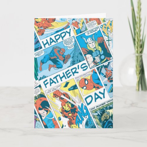 Marvel Comics Happy Fathers Day Card