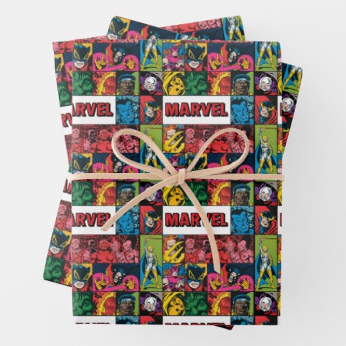 Marvel Comics Hero Collage Wrapping Paper Sheets