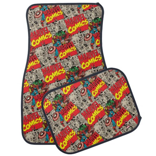 Marvel Comics Hero Group Pattern Car Floor Mat