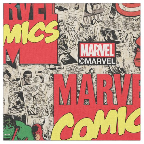 Marvel Comics Hero Group Pattern Fabric