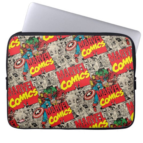 Marvel Comics Hero Group Pattern Laptop Sleeve
