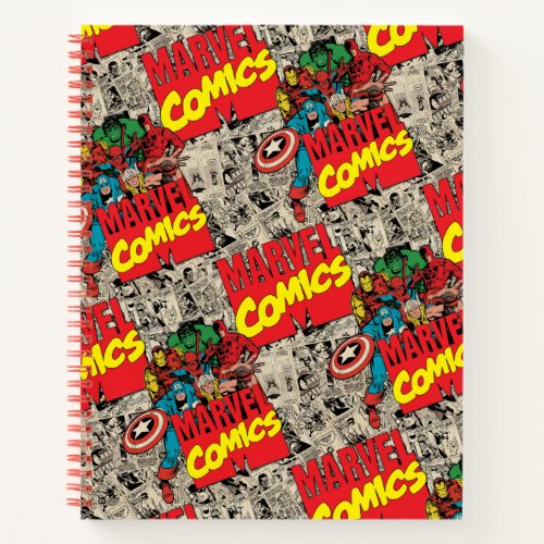 Marvel Comics Hero Group Pattern Notebook