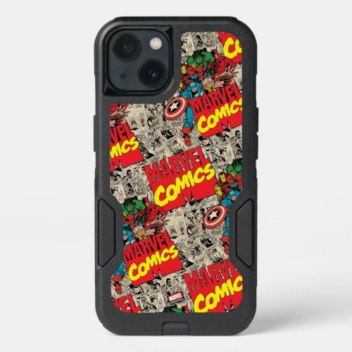 Marvel Comics Hero Group Pattern iPhone 13 Case