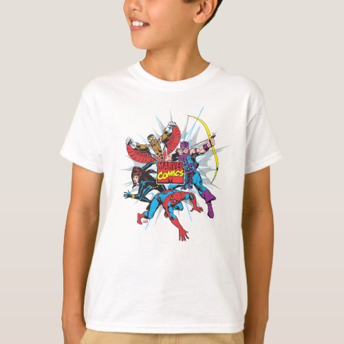 Marvel Comics Hero Group T_Shirt