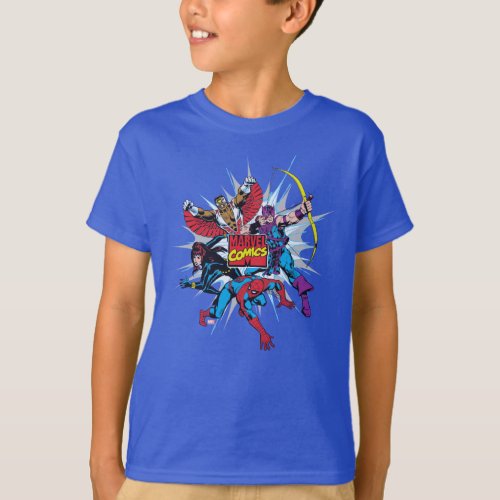 Marvel Comics Hero Group T_Shirt