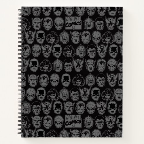 Marvel Comics Hero Head Pattern Notebook