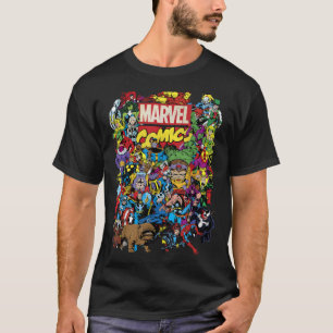 Marvel Comics Heroes Group Shot Graphic T-Shirt T-
