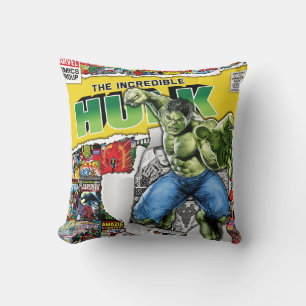 marvel comics  hulk Throw Pillow