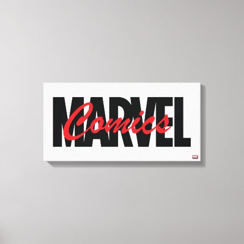 Marvel Comics Overlapped Cursive Logo Canvas Print