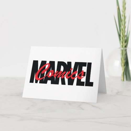 Marvel Comics Overlapped Cursive Logo Card