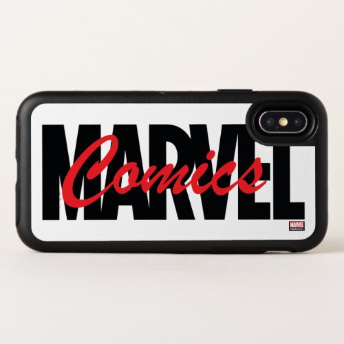 Marvel Comics Overlapped Cursive Logo OtterBox Symmetry iPhone X Case