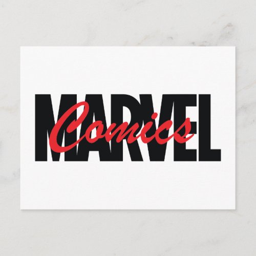 Marvel Comics Overlapped Cursive Logo Postcard