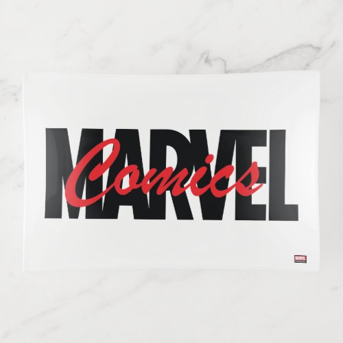 Marvel Comics Overlapped Cursive Logo Trinket Tray