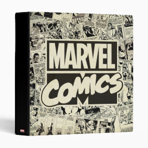 Marvel Comics Pages Pattern 3 Ring Binder