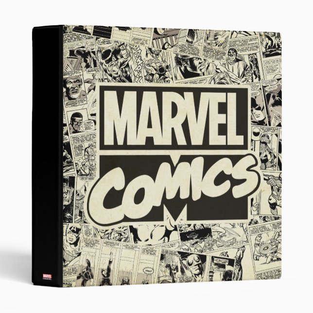 Marvel Comics Pages Pattern 3 Ring Binder (Front/Spine)